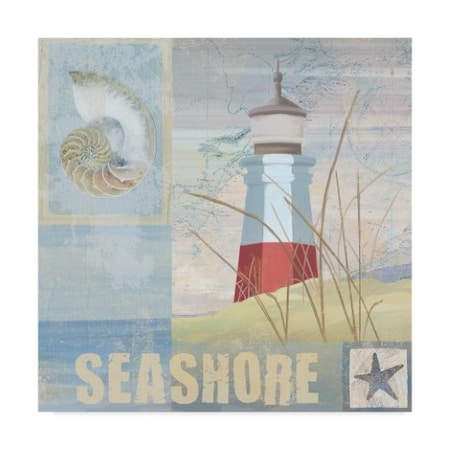 Art Licensing Studio 'Red Coastal Beacon' Canvas Art,35x35
